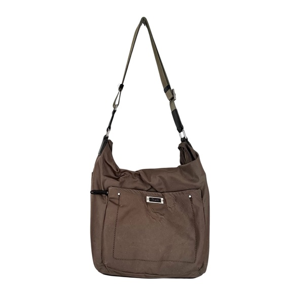 Tumi Nylon Voyageur Venice Hobo Tote Travel Bag Tan - Picture 1 of 16